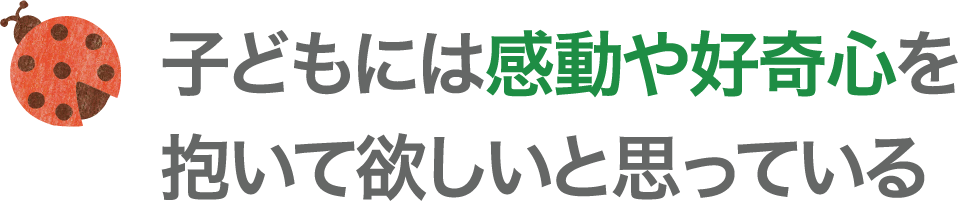 子ども同士でも色々なことを学習して欲しいと思っている